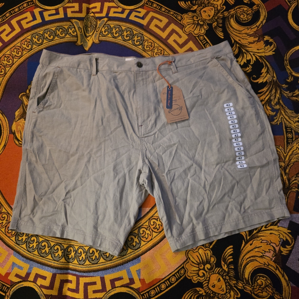 Weatherproof Men's Flat Front Tan Shorts